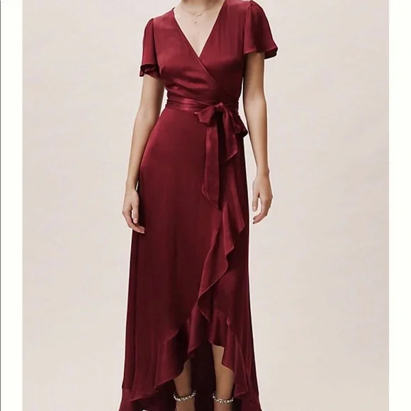 Bhldn Dresses | Bhldn Burgundy Bridesmaid Dress | Color: Red | Size: L | Nola54321's Closet